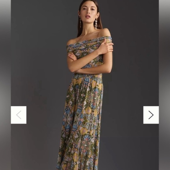 MISA Fiorella Off the Shoulder Maxi Dress Dolce Vita Kaleidoscope - Picture 7 of 15